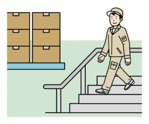 階段には物を置かない