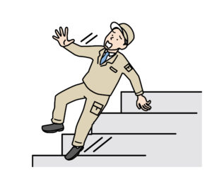 階段を踏み外している人