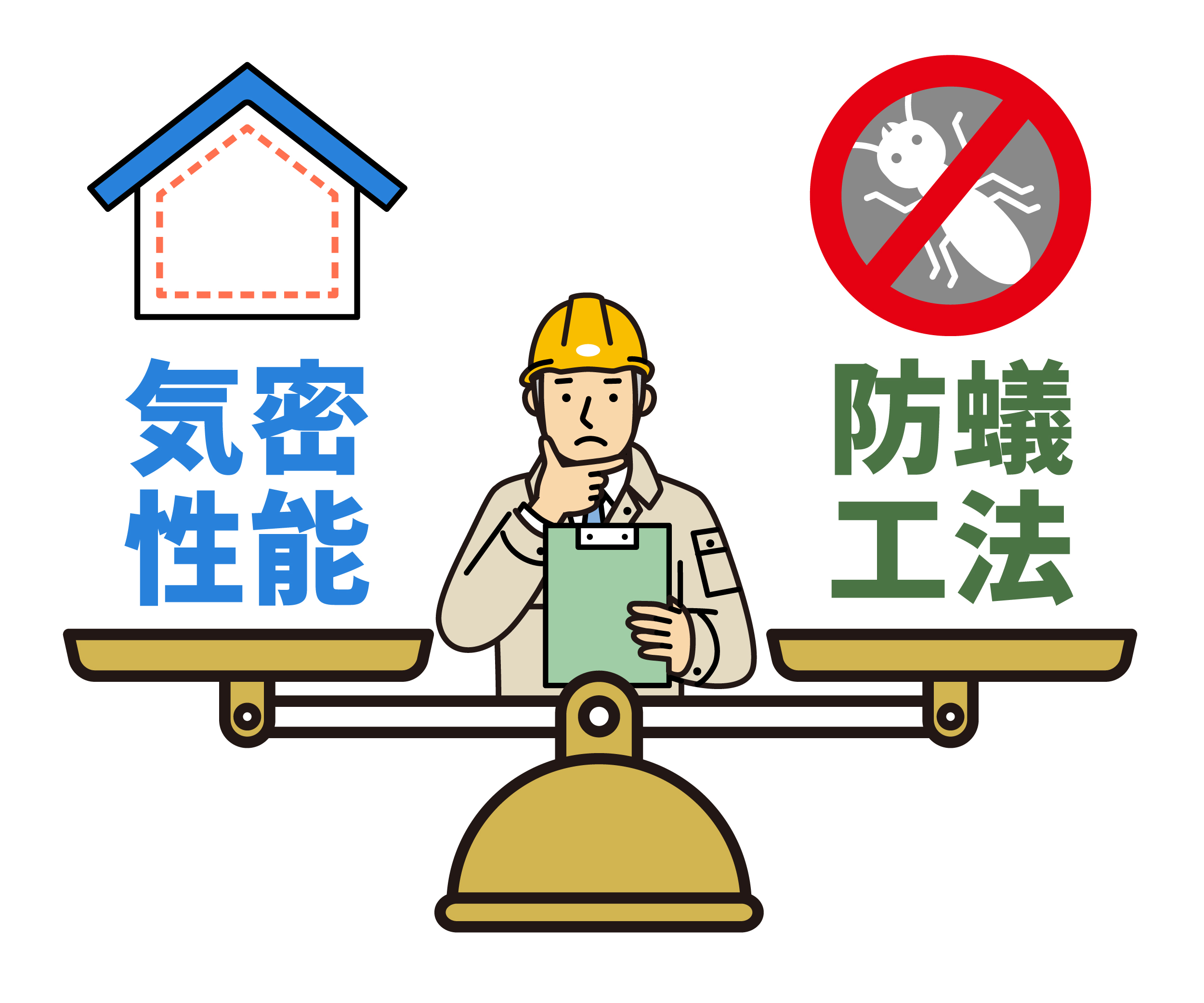 気密性と防蟻の両立