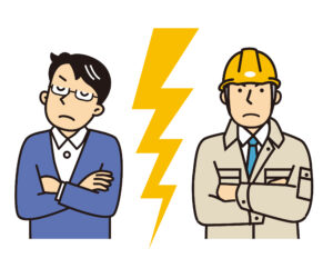 設計者と施行者のトラブル